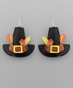  Thanksgiving Hat Acrylic Earrings