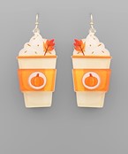  Pumpkin Latte Acrylic Earrings