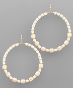  Acrylic & Rubber Bead Circle Earrings