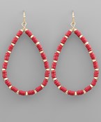  Rubber Bead Teardrop Earrings