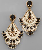  Art Deco India Bead Earrings