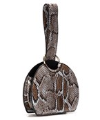  Animal Print Half Moon Wrist Clutch
