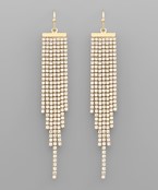  Rhinestone Fringe Earrings