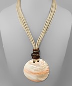  Large Round Shell Necklace