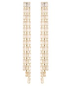  3 Line Baguette Drop Earrings