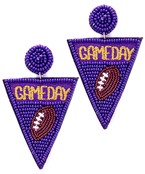  GAME DAY Football Triangle Earrings