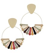  Fan Shape Circle Earrings