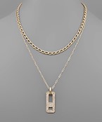  Pave Zipper Clip Necklace
