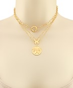  Butterfly Pendant Layer Choker