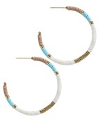  Heishi Beads Hoops
