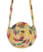  Multi Color Woven Circle Bag
