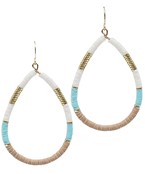  Heishi Teardrop Earrings