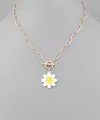  Smile Flower Chain Necklace