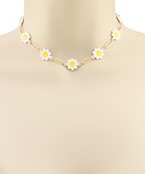  Smile Flower Charm Choker