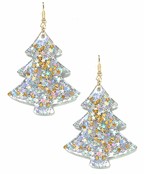  Star Resin Christmas Tree Earrings 