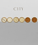  Snake Skin Disk Studs Set