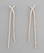 Crisscrossed Crystal Earrings