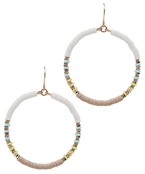  Heishi Beads Circle Earrings
