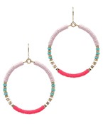  Heishi Beads Circle Earrings