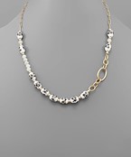  Ceramic Ball & Oval Link Necklace
