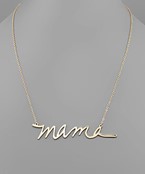  MAMA Cursive Letter Necklace