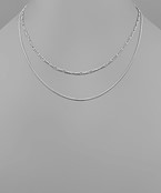  Simple 2 Chain Layer Necklace