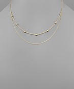  Ball Chain Layered Necklace