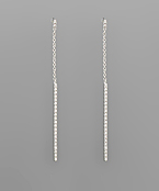  CZ Bar Dangle Earrings