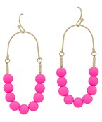  Oval Clay Ball Wire Earrings