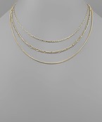  3 Chain Layered Necklace