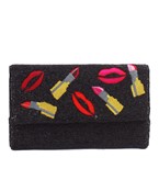  Lips & Lipstick Beaded Clutch