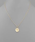  Cross Disk Necklace