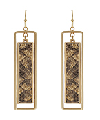  Snake Bar & Rectangle Earrings
