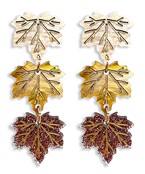  3 Ginko Leaf Earrings