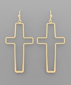  Brass Cross  Earrings