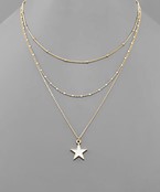  Layered Epoxy Star Necklace