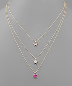  3 Star Layered Necklace