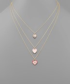  3 Heart Layered Necklace