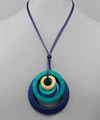  5 Thread Wrapped Circle Necklace