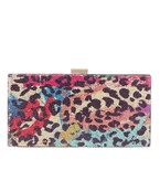  Leopard Crystal Box Clutch