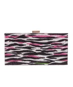  Zebra Crystal Box Clutch