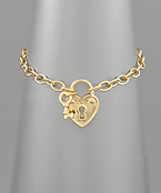  Heart Lock Chain Bracelet