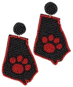  Georgia Map Paw Earrings