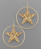  Glitter Star & Circle Earrings