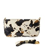  Cow Print Patent Leather Bag