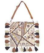  Tassel Trim Embroidery Bag