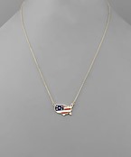  America Map Necklace