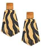  Trapezoid Cowhide Earrings
