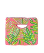  Tropical Leaf Beaded Square Tote
