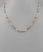  Metal & Glass Beads Necklace